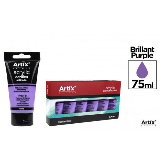 Culori acrilice Artix 75 ml purple briliant PP631-34