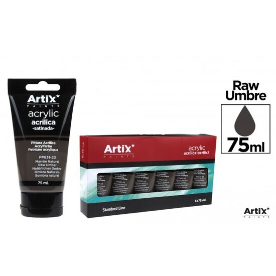 Culori acrilice Artix 75 ml umbra naturala PP631-23
