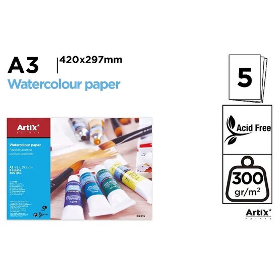 Hartie acuarela Artix A3 5 foi 42x29,7 cm PB315
