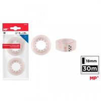Banda adeziva transparenta 18 mm x 30 m 2/set PA500