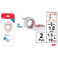 Banda dublu adeziva buretata 19 mm x 1,5 m 2/set PA514