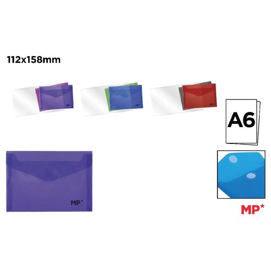 Mapa plastic plic cu capsa A6 culori asortate PC023