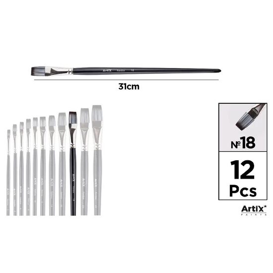 Pensula profesionala Artix varf sintetic drept nr 18 PP296-09