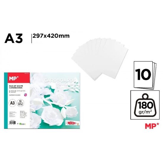 Carton alb A3 180 gr 10/set PN211B-A3