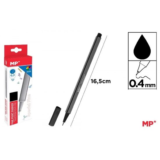 Fineliner varf 0.4 mm negru PE206N-S MP