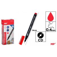 Marker permanent rosu CD/DVD 0,4 mm PE412-S