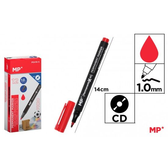 Marker permanent rosu CD/DVD 1 mm PE416-S