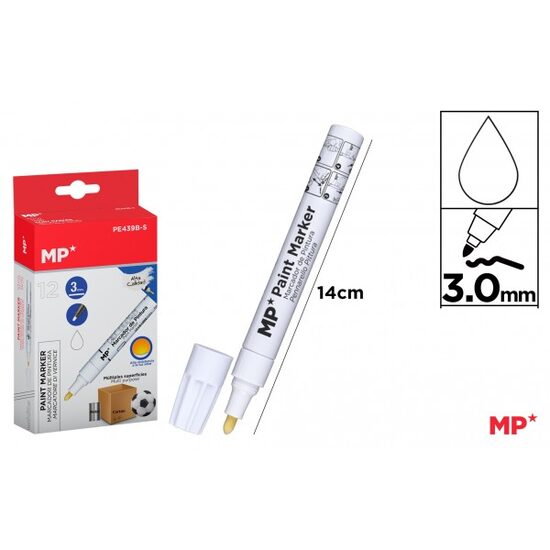 Marker permanent alb 3 mm vopsea PE439B-S