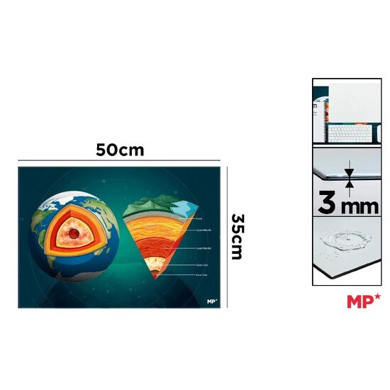 Mapa protectie birou 35x50 cm pamant PA950-22