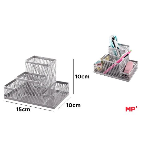 Suport instrumente de scris Mesh argintiu PA903PL