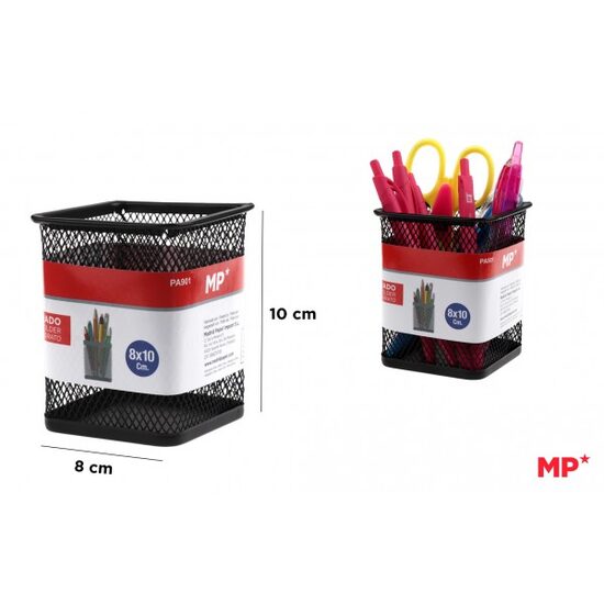 Suport creioane Mesh patrat negru PA901