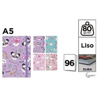 Bloc notes A5 Cervantes cu elastic 96 file Panda PB829-65