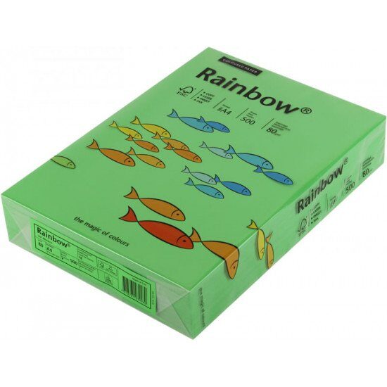 Hartie A4 Rainbow 80 gr 500 coli Verde Intens