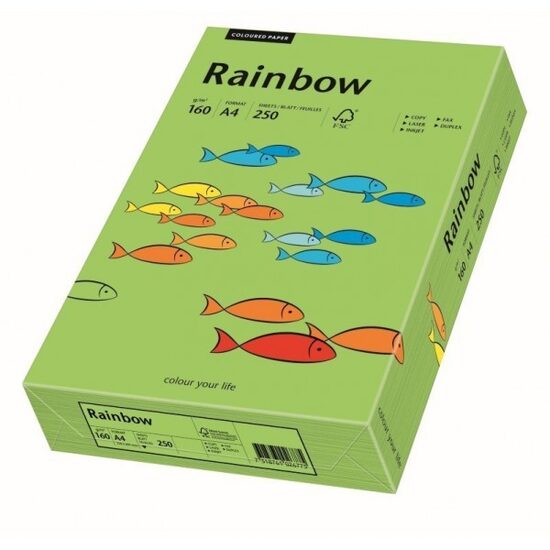 Carton A4 Rainbow 160 gr 250 coli verde 2659