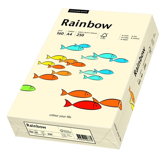 Carton A4 Rainbow 160 gr 250 coli medium blue 2725