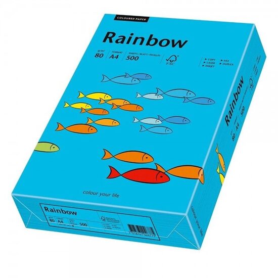 Hartie A4 Rainbow 80 gr 500 coli Blue 2739(87)