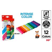 Plastilina 12 culori intense non-toxica 140 gr PY052 MP
