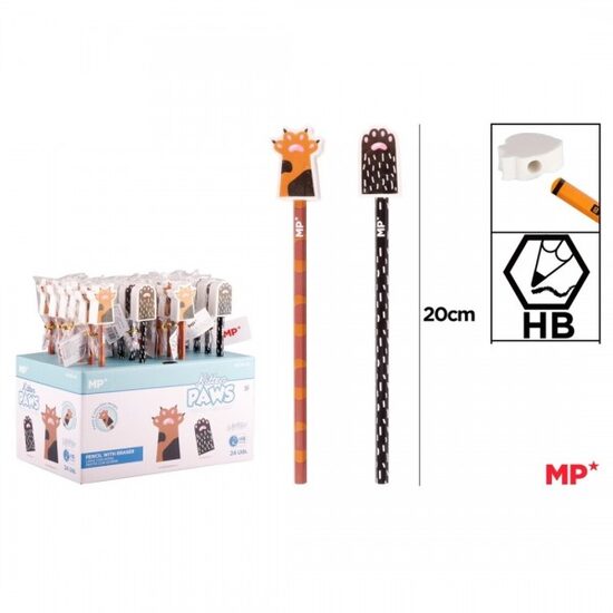 Creion HB cu radiera Kitten Paws PE336-06