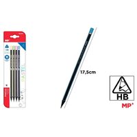 Set 4 creioane grafit HB negre-pastel PE338