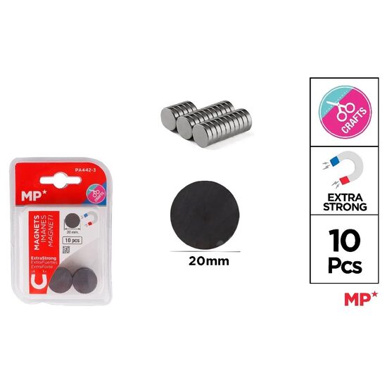 Set 10 magneti 20 mm extra strong PA442-3