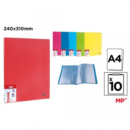 Mapa prezentare A4 PP 10 folii culori fluorescente PC311