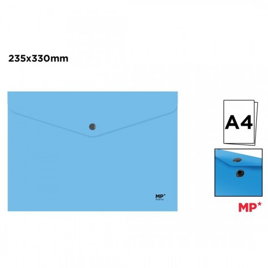 Mapa plastic A4 albastru deschis cu capsa PC537-09