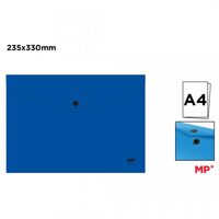 Mapa plastic A4 albastru marin cu capsa PC537-12