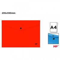 Mapa plastic A4 rosie cu capsa PC537-02