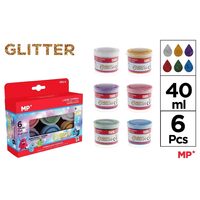Set 6 culori Tempera Glitter 40 ml PP614