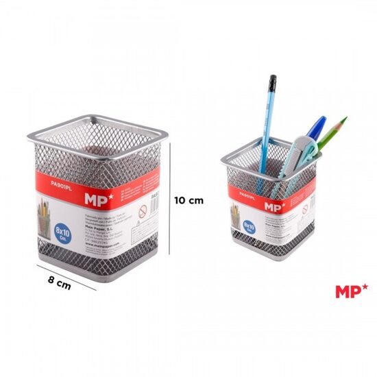 Suport instrumente de scris Mesh patrat argintiu PA901PL