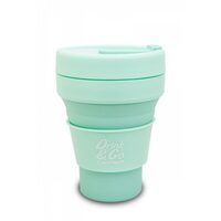 Cana din silicon CoolPack 355 ml pliabila menta