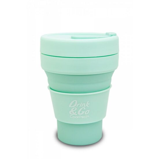 Cana din silicon CoolPack 355 ml pliabila menta