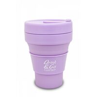 Cana din silicon CoolPack 355 ml pliabila mov