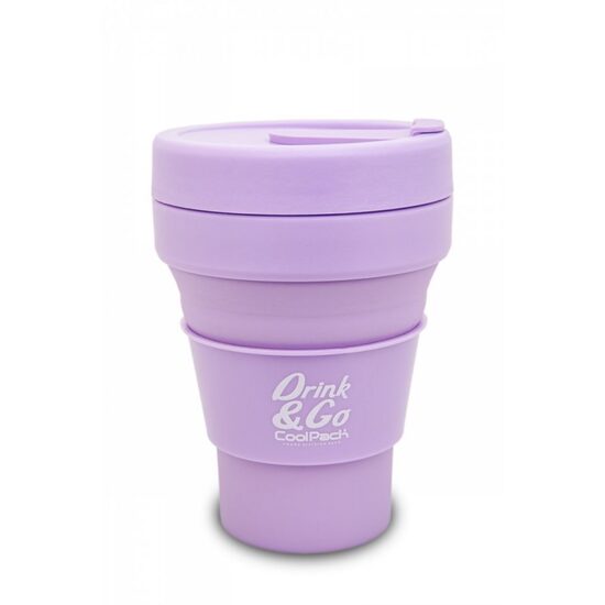 Cana din silicon CoolPack 355 ml pliabila mov