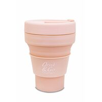 Cana din silicon CoolPack 355 ml pliabila piersica