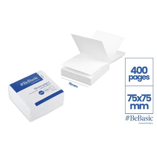 POST IT CUB BeBasic 75*75MM 400F ALB S030 MP
