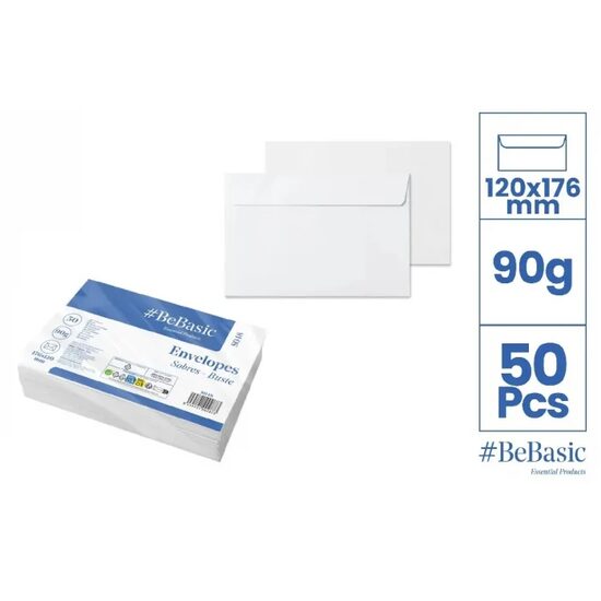 PLIC BeBasic C6+ 176x120MM 50/SET ALB S048 MP