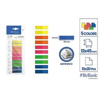 STICK INDEX BeBasic 12*45MM 5 CULORI FLUO 10*20/SET STEAG S029 MP