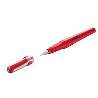 Stilou Pelikano, penita M pentru dreptaci, grip ergonomic, culoare rosu