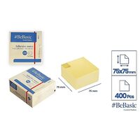 POST IT CUB BeBasic 75*75MM 400F GALBEN PASTEL S027 MP