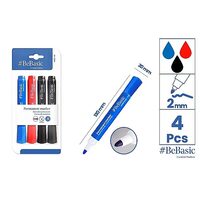 MARKER PERMANENT BeBasic 2.0MM 4/SET 3 CULORI S012-01 MP