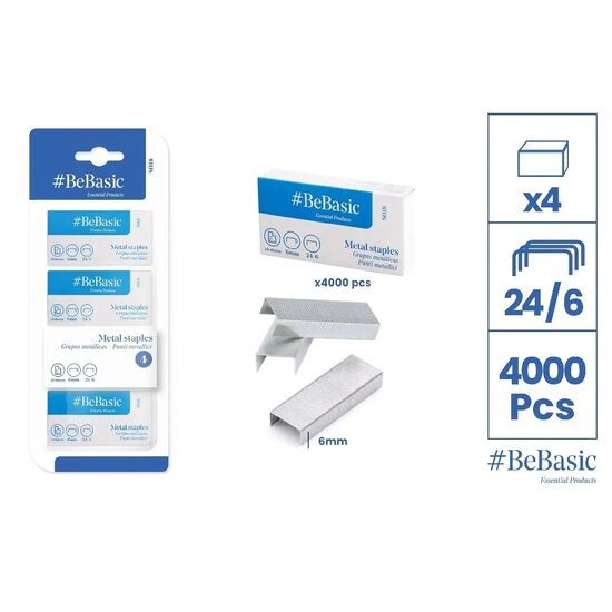 Capse BeBasic 24/6 METAL 4000/SET S018 MP