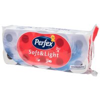 Hârtie igienică Perfex Soft&Light, 3 straturi, 100% celuloză, 10 role/set