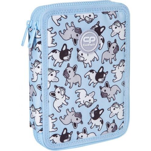 Penar CoolPack Jumper XL cu 2 compartimente, echipat , Cute Bulldogs D077333