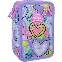 Penar Jumper 3 , CoolPack, triplu compartimentat, complet echipat, 20x12.5x6.5cm,Pastel Hearts F067832