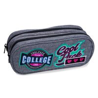 Penar CoolPack Clever cu doua fermoare, Grey G (Badges)B65058