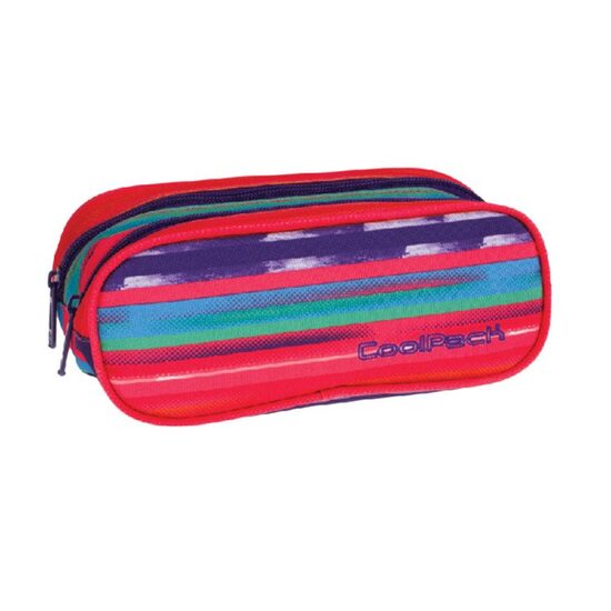 Penar CoolPack Clever cu doua fermoare, Texture Stripes model 736 72984CP