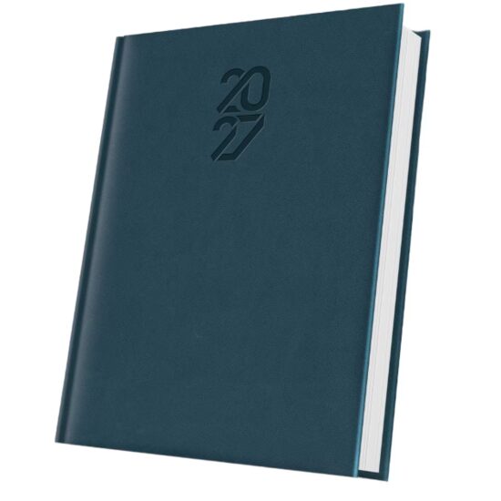 Agenda A5 Datata 2027 Tucson, 352 Pagini, Coperta Buretată, Turcoaz – 400216604
