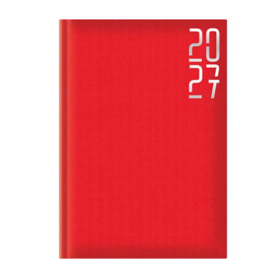 Agenda A5 Datata 2027 Artibest, Hârtie Offset, Copertă Roșie – 271202