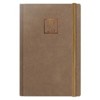 Agenda datata Herlitz, RO A5, 352 pagini, coperta din piele sintetica, Premium Deluxe Bolgheri, culoare maro, 2026